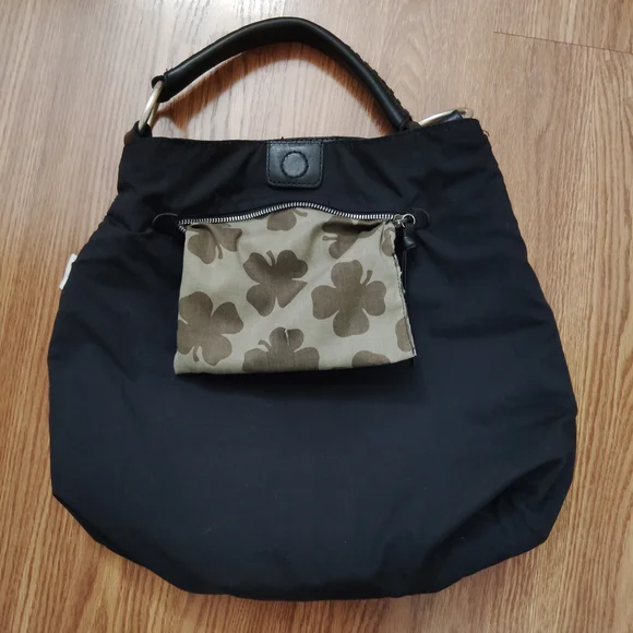 Lucky Brand Leather Purse Braiding Detail Metal Studs Shoulder Crescent Hobo Bag - Picture 11 of 16